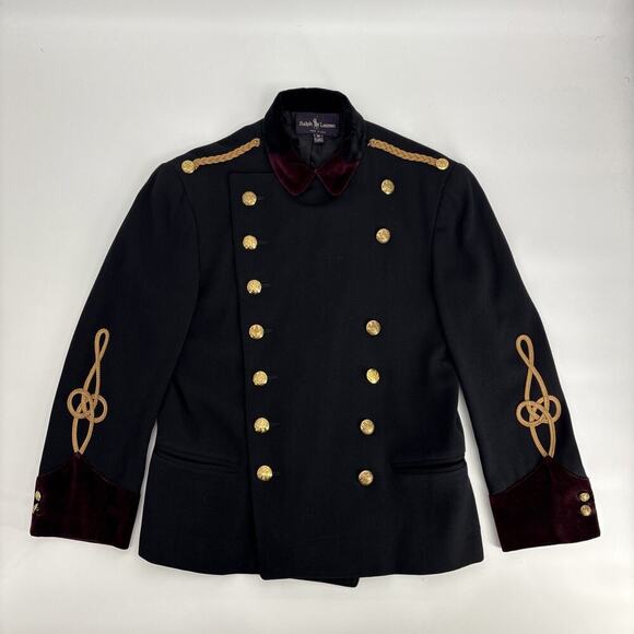 Ralph Lauren Collection Vintage Wool Military Army Officer Jacket Blazer 80s 90s - Picture 3 of 16